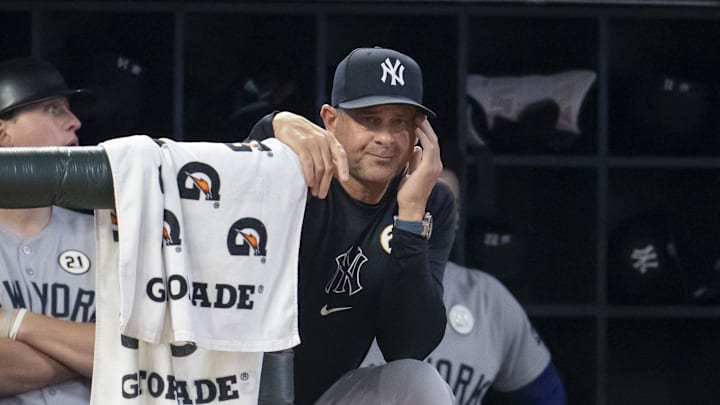 Aaron Boone's Yankees were eliminated in the ALDS this season. 