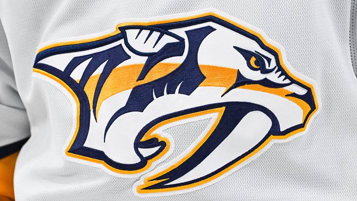 Dec 5, 2024; Montreal, Quebec, CAN; View of a Nashville Predators logo on a jersey worn by a member of the team during the second period at Bell Centre. Mandatory Credit: David Kirouac-Imagn Images Dec 5, 2024; Montreal, Quebec, CAN; View of a Nashville Predators logo on a jersey worn by a member of the team during the second period at Bell Centre. Mandatory Credit: David Kirouac-Imagn Images