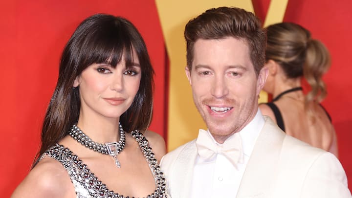 Nina Dobrev and Shaun White attend the 2024 Vanity Fair Oscar Party.