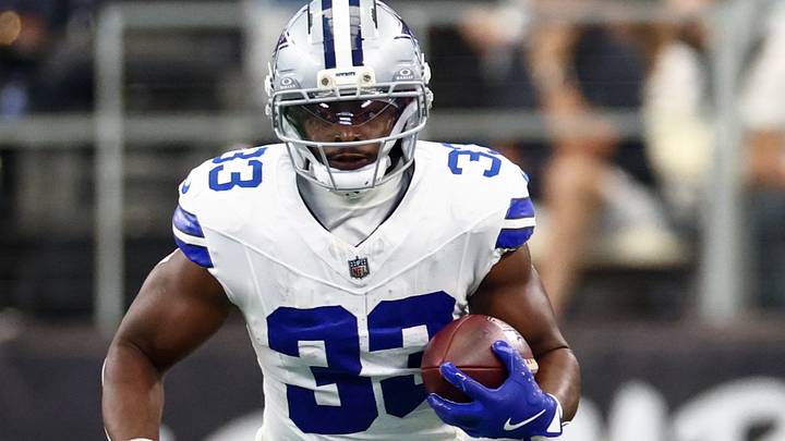 Dallas Cowboys running back Javonte Williams in action during the first half against the New York Giants. Dallas Cowboys running back Javonte Williams in action during the first half against the New York Giants.