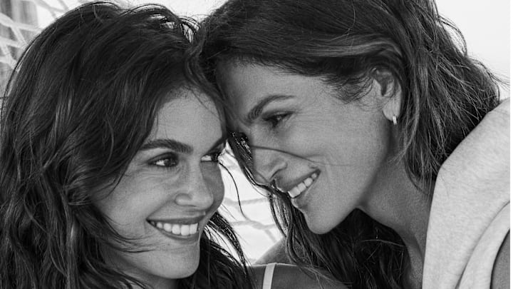 Kaia Gerber and Cindy Crawford for Vuori