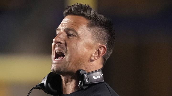 Sep 5, 2026; Berkeley, California, USA; UCLA Bruins head coach Bob Chesney yells during the second quarter against the California Golden Bears at California Memorial Stadium. Mandatory Credit: Darren Yamashita-Imagn Images Sep 5, 2026; Berkeley, California, USA; UCLA Bruins head coach Bob Chesney yells during the second quarter against the California Golden Bears at California Memorial Stadium. Mandatory Credit: Darren Yamashita-Imagn Images