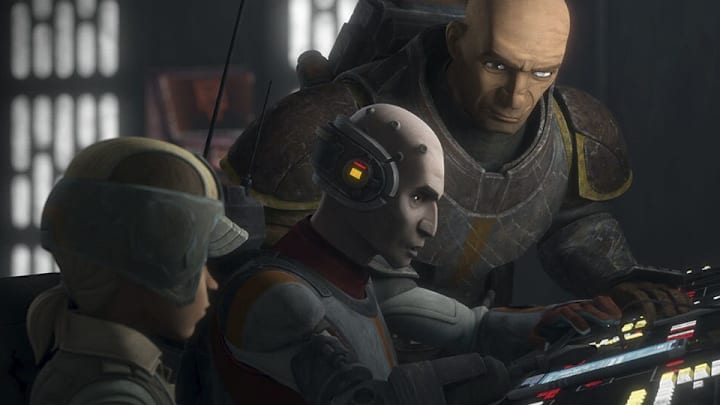 Star Wars: The Bad Batch Season 3 "The Return." Omega, Echo, and Wrecker. Image Credit: StarWars.com