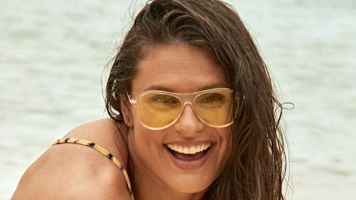 Ilona Maher was photographed by Ben Watts in Bermuda. Sunglasses by Bonnie Clyde.