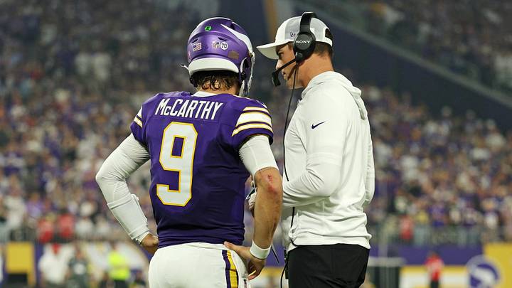 The Vikings and coach Kevin O'Connell were excited to draft J.J. McCarthy, who has missed multiple games because of injuries: “Our fan base and everyone should be excited about the fact that we’ve got our young franchise quarterback in the building.” The Vikings and coach Kevin O'Connell were excited to draft J.J. McCarthy, who has missed multiple games because of injuries: “Our fan base and everyone should be excited about the fact that we’ve got our young franchise quarterback in the building.”