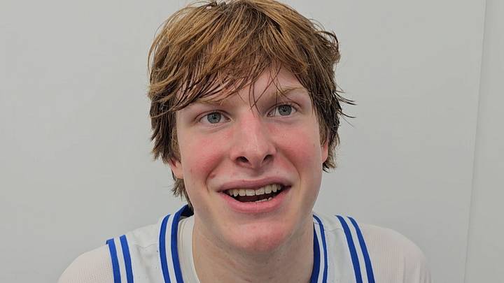 Duke basketball center Maxime Meyer in the locker room following the Blue Devils' 102-62 scrimmage win over Belmont on Thursday, Oct. 8 Duke basketball center Maxime Meyer in the locker room following the Blue Devils' 102-62 scrimmage win over Belmont on Thursday, Oct. 8