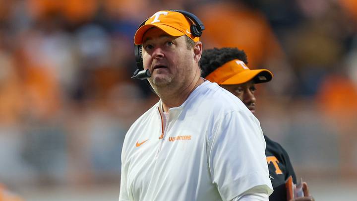Tennessee Volunteers head coach Josh Heupel during the first half against the Vanderbilt Commodores at Neyland Stadium. Tennessee Volunteers head coach Josh Heupel during the first half against the Vanderbilt Commodores at Neyland Stadium.