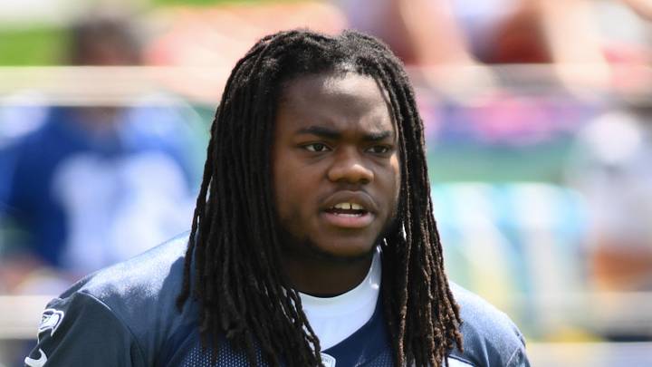 Former Seattle Seahawks running back DeeJay Dallas during training camp