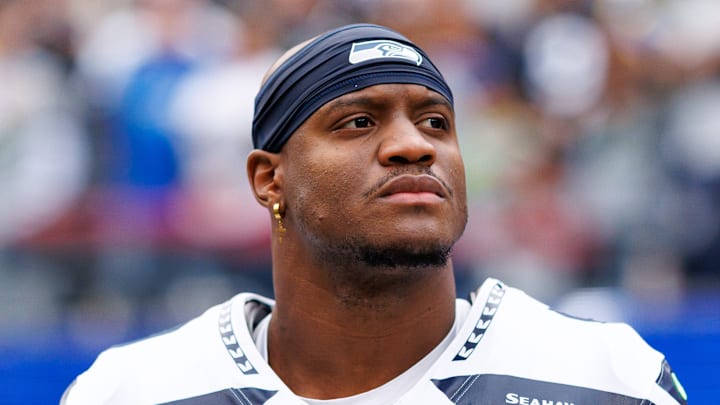 Kenneth Walker of the Seattle Seahawks Kenneth Walker of the Seattle Seahawks