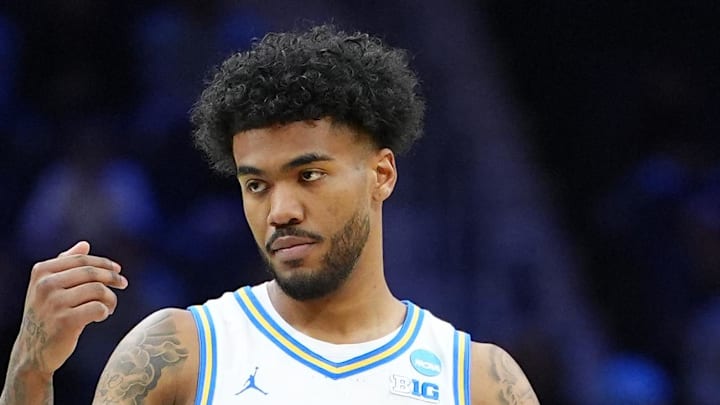 Mar 20, 2026; Philadelphia, PA, USA; UCLA Bruins guard Donovan Dent (2) dribbles the ball against the UCF Knights in the first half during a first round game of the men's 2026 NCAA Tournament at Xfinity Mobile Arena. Mandatory Credit: Kyle Ross-Imagn Images Mar 20, 2026; Philadelphia, PA, USA; UCLA Bruins guard Donovan Dent (2) dribbles the ball against the UCF Knights in the first half during a first round game of the men's 2026 NCAA Tournament at Xfinity Mobile Arena. Mandatory Credit: Kyle Ross-Imagn Images