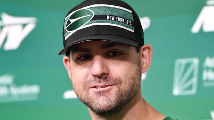 New York Jets offensive coordinator Tanner Engstrand. New York Jets offensive coordinator Tanner Engstrand.