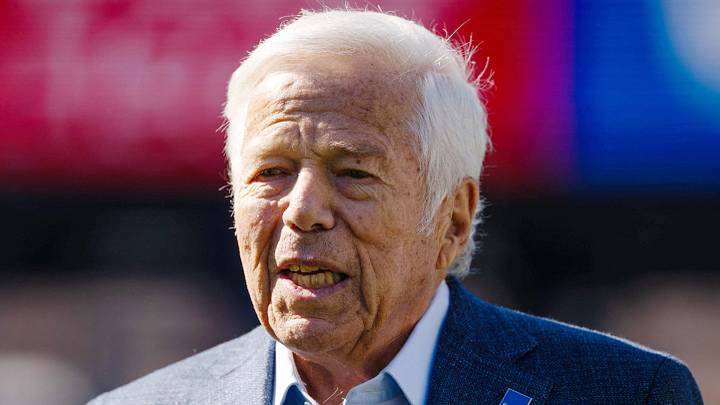 May 7, 2026; Foxborough, MA, USA; New England Patriots owner Robert Kraft addresses the media at a press conference on the game field at Gillette Stadium. Mandatory Credit: Natalie Reid-Imagn Images May 7, 2026; Foxborough, MA, USA; New England Patriots owner Robert Kraft addresses the media at a press conference on the game field at Gillette Stadium. Mandatory Credit: Natalie Reid-Imagn Images