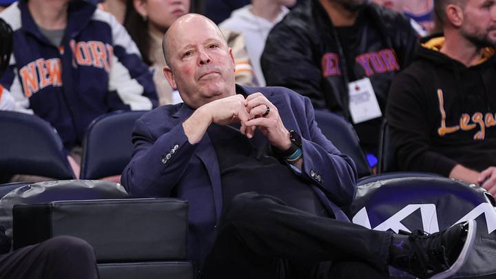 Nov 9, 2025; New York, New York, USA; New York Knicks President Leon Rose sits courtside during pregame warmups prior to the game against the Brooklyn Nets at Madison Square Garden. Mandatory Credit: Wendell Cruz-Imagn Images Nov 9, 2025; New York, New York, USA; New York Knicks President Leon Rose sits courtside during pregame warmups prior to the game against the Brooklyn Nets at Madison Square Garden. Mandatory Credit: Wendell Cruz-Imagn Images