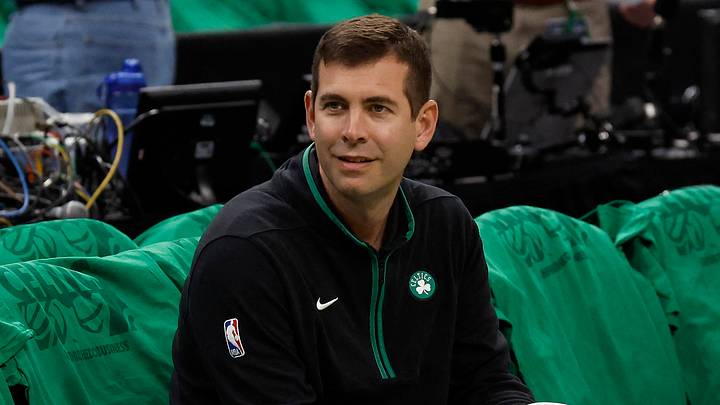 May 14, 2023; Boston, Massachusetts, USA; Boston Celtics president of basketball operations Brad Stevens looks on before game seven of the 2023 NBA playoffs between the Boston Celtics and the Philadelphia 76ers at TD Garden. Mandatory Credit: Winslow Townson-USA TODAY Sports May 14, 2023; Boston, Massachusetts, USA; Boston Celtics president of basketball operations Brad Stevens looks on before game seven of the 2023 NBA playoffs between the Boston Celtics and the Philadelphia 76ers at TD Garden. Mandatory Credit: Winslow Townson-USA TODAY Sports