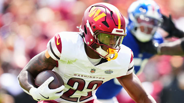 Washington Commanders running back Jacory Croskey-Merritt