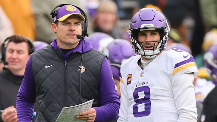 Minnesota Vikings head coach Kevin O'Connell and quarterback Kirk Cousins