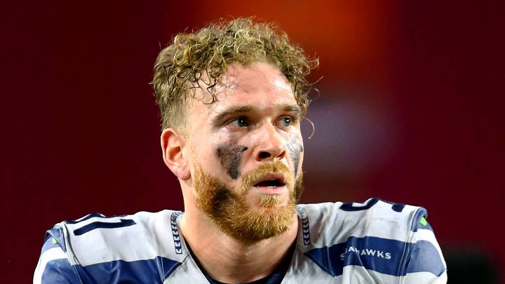 Seattle Seahawks defensive end Cassius Marsh walks off the field