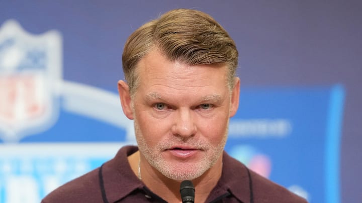 Indianapolis Colts general manager Chris Ballard speaks at the NFL Scouting Combine Indianapolis Colts general manager Chris Ballard speaks at the NFL Scouting Combine