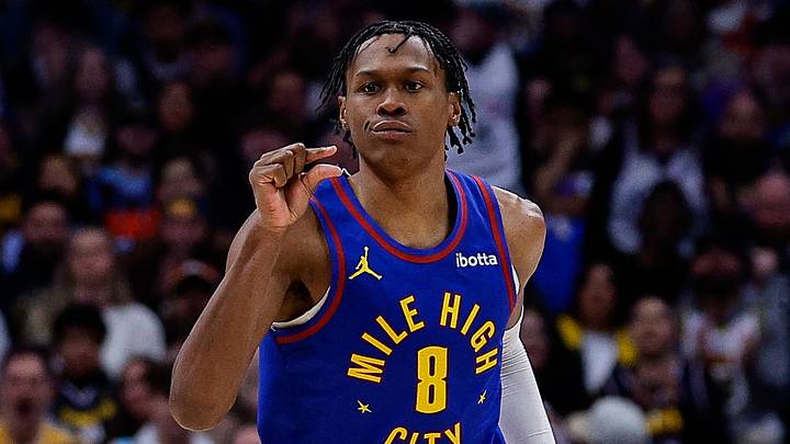 Feb 1, 2026; Denver, Colorado, USA; Denver Nuggets guard Peyton Watson (8) reacts after a play in the second quarter against the Oklahoma City Thunder at Ball Arena. Mandatory Credit: Isaiah J. Downing-Imagn Images Feb 1, 2026; Denver, Colorado, USA; Denver Nuggets guard Peyton Watson (8) reacts after a play in the second quarter against the Oklahoma City Thunder at Ball Arena. Mandatory Credit: Isaiah J. Downing-Imagn Images