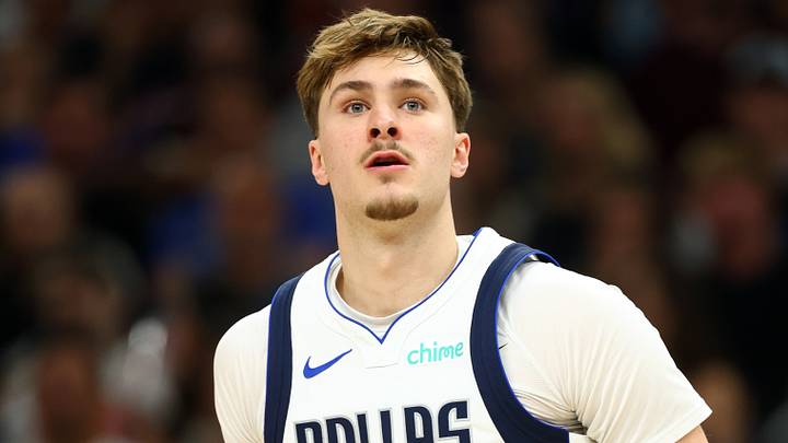 Apr 8, 2026; Phoenix, Arizona, USA; Dallas Mavericks forward Cooper Flagg (32) against the Phoenix Suns at Mortgage Matchup Center. Mandatory Credit: Mark J. Rebilas-Imagn Images Apr 8, 2026; Phoenix, Arizona, USA; Dallas Mavericks forward Cooper Flagg (32) against the Phoenix Suns at Mortgage Matchup Center. Mandatory Credit: Mark J. Rebilas-Imagn Images