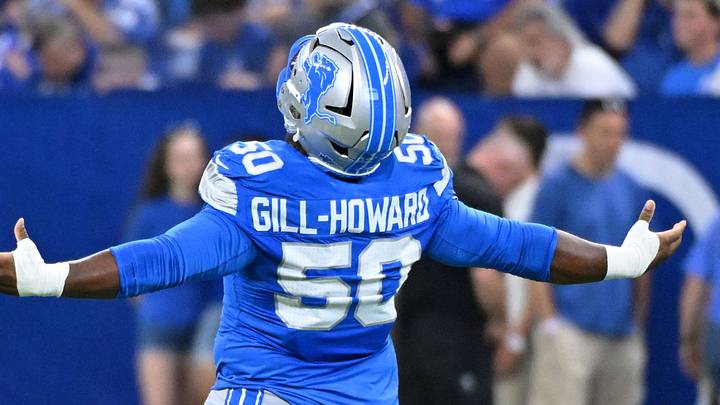 Detroit Lions defensive tackle Skyler Gill-Howard (50). Detroit Lions defensive tackle Skyler Gill-Howard (50).