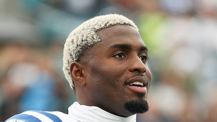 Indianapolis Colts wide receiver Laquon Treadwell stands on the field Indianapolis Colts wide receiver Laquon Treadwell stands on the field