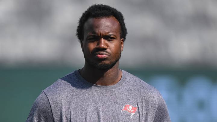Aug 14, 2026; East Rutherford, New Jersey, USA; Tampa Bay Buccaneers linebacker Rueben Bain Jr. (3) warms up before a game against the New York Giants at MetLife Stadium. Mandatory Credit: John Jones-Imagn Images Aug 14, 2026; East Rutherford, New Jersey, USA; Tampa Bay Buccaneers linebacker Rueben Bain Jr. (3) warms up before a game against the New York Giants at MetLife Stadium. Mandatory Credit: John Jones-Imagn Images