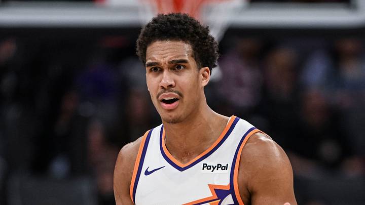 Sacramento, California, USA; Phoenix Suns forward Oso Ighodaro (11) reacts during the second quarter at against the Sacramento Kings Golden 1 Center on Mar 3, 2026.