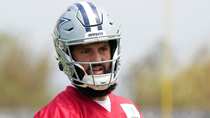 Dallas Cowboys quarterback Will Grier (15) during training camp at the River Ridge Fields.