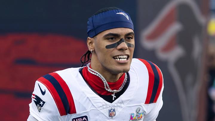 New England Patriots cornerback Christian Gonzalez (0). New England Patriots cornerback Christian Gonzalez (0).