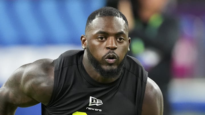 Former Auburn defensive lineman Keyron Crawford during the NFL Scouting Combine.