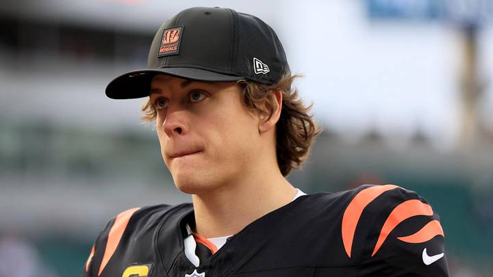 Dec 28, 2025; Cincinnati, Ohio, USA; Cincinnati Bengals quarterback Joe Burrow (9) leaves the field after a game against the Arizona Cardinals at Paycor Stadium. Mandatory Credit: Katie Stratman-Imagn Images