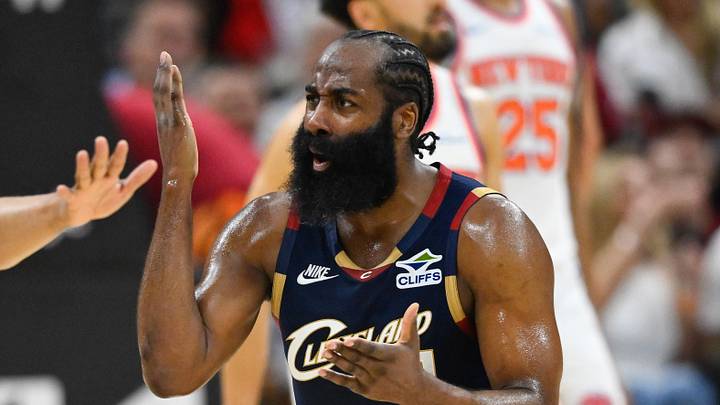 Cleveland Cavaliers guard James Harden (1) Cleveland Cavaliers guard James Harden (1)