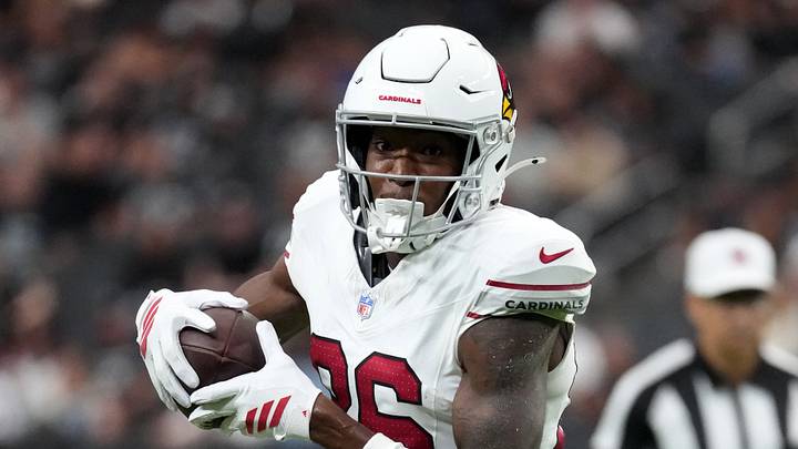 Aug 13, 2026; Paradise, Nevada, USA; Arizona Cardinals wide receiver Jalen Brooks (86) carries the ball against the Las Vegas Raiders in the first half at Allegiant Stadium. Mandatory Credit: Kirby Lee-Imagn Images Aug 13, 2026; Paradise, Nevada, USA; Arizona Cardinals wide receiver Jalen Brooks (86) carries the ball against the Las Vegas Raiders in the first half at Allegiant Stadium. Mandatory Credit: Kirby Lee-Imagn Images