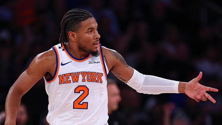 New York Knicks point guard Miles McBride New York Knicks point guard Miles McBride
