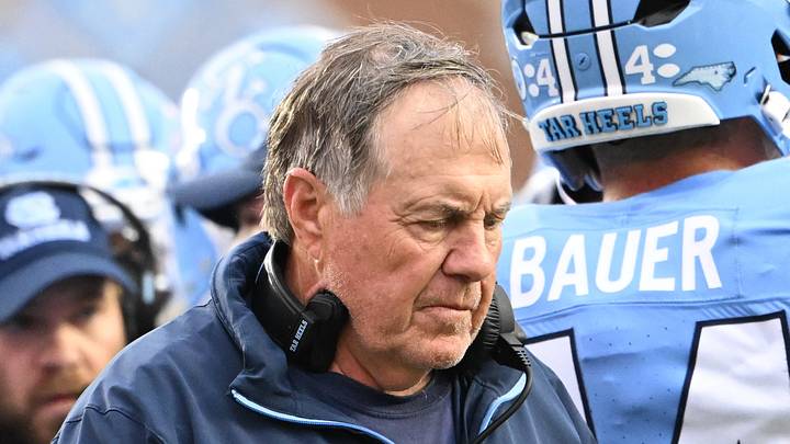 Oct 3, 2026; Chapel Hill, North Carolina, USA; North Carolina Tar Heels head coach Bill Belichick in the second quarter at Kenan Stadium. Mandatory Credit: Bob Donnan-Imagn Images