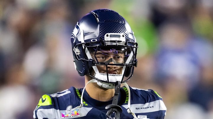 Seattle Seahawks wide receiver Jaxon Smith-Njigba during Super Bowl LX Seattle Seahawks wide receiver Jaxon Smith-Njigba during Super Bowl LX