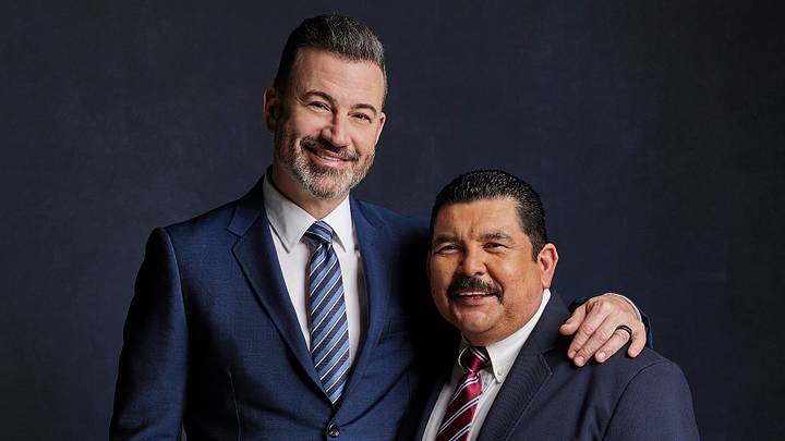 ABC’s “Jimmy Kimmel Live!” stars Jimmy Kimmel and Guillermo Rodriguez.