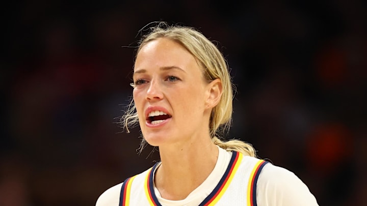 Indiana Fever guard Sophie Cunningham (8) 