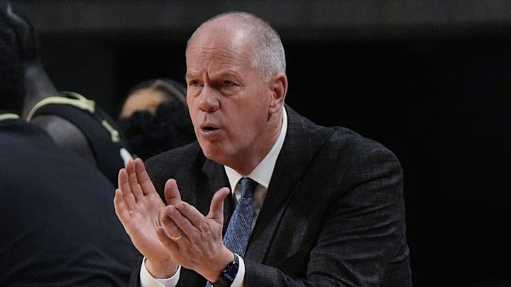 Colorado Buffaloes men’s basketball coach Tad Boyle reacts during the second half against Iowa State in the Big-12 men’s basketball at Hilton Coliseum on Feb.18, 2025 in Ames, Iowa. Colorado Buffaloes men’s basketball coach Tad Boyle reacts during the second half against Iowa State in the Big-12 men’s basketball at Hilton Coliseum on Feb.18, 2025 in Ames, Iowa.
