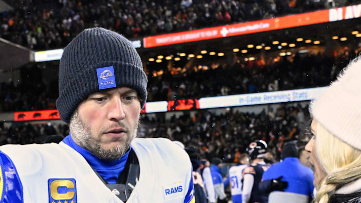 Los Angeles Rams quarterback Matthew Stafford (9). Mandatory Credit: Matt Marton-Imagn Images