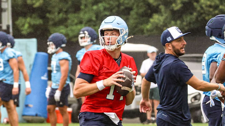 North Carolina quarterback Max Johnson