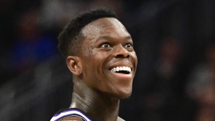 Nov 1, 2025; Milwaukee, Wisconsin, USA;  Sacramento Kings guard Dennis Schroder (17): Benny Sieu-Imagn Images