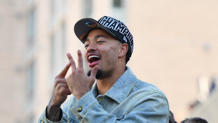 Seattle Seahawks wide receiver Jaxon Smith-Njigba interacts with fans Seattle Seahawks wide receiver Jaxon Smith-Njigba interacts with fans