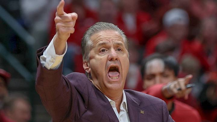Arkansas Razorbacks coach John Calipari on the sidelines against the Texas Tech Red Raiders at American Airlines Center in Dallas, Texas. Arkansas Razorbacks coach John Calipari on the sidelines against the Texas Tech Red Raiders at American Airlines Center in Dallas, Texas.