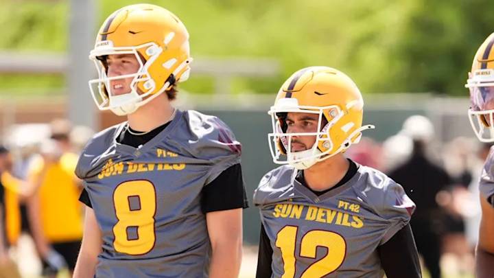 Arizona State quarterback Mikey Keene (right) took over for Cutter Boley (left) after Boley was benched against Texas Tech. Arizona State quarterback Mikey Keene (right) took over for Cutter Boley (left) after Boley was benched against Texas Tech.