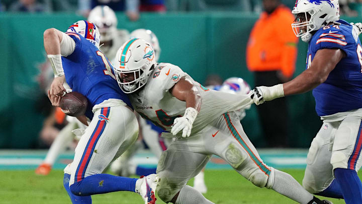 Jan 7, 2024; Miami Gardens, Florida, USA;  Miami Dolphins defensive tackle Christian Wilkins (94)