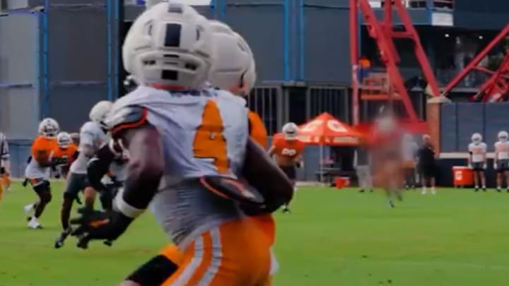 Tennessee really doesn't want you to see which quarterback threw that interception at a recent practice. Tennessee really doesn't want you to see which quarterback threw that interception at a recent practice.