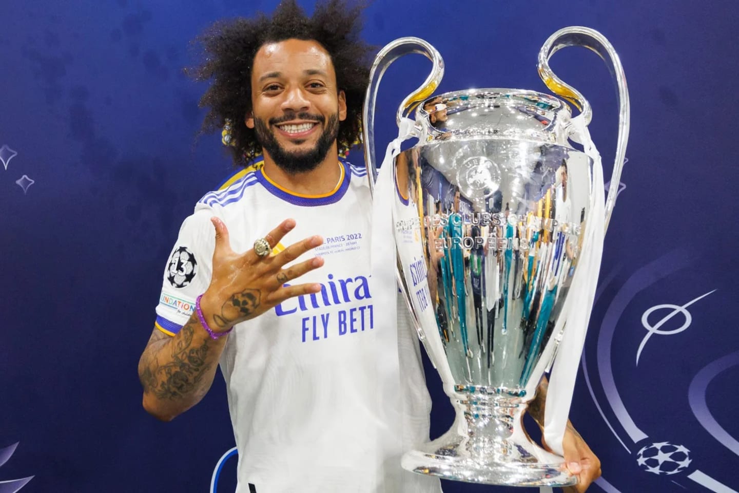 Marcelo with Champions League trophy