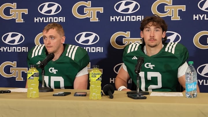 Georgia Tech Quarterback Haynes King and Aaron Philo 